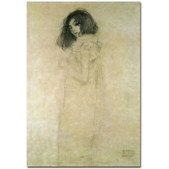 Trademark Global Gustav Klimt "Portrait of a Young Woman, 1896-97" Canvas Art, 47" x 30"