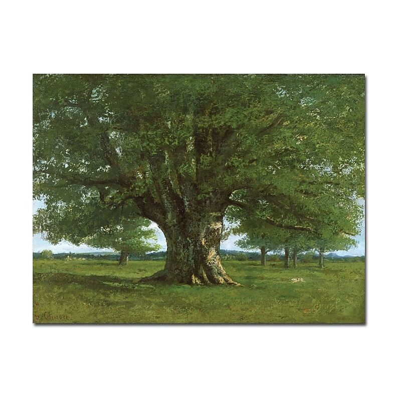 Trademark Global Gustave Courbet "The Oak of Flagey" Canvas Art, 18" x 24" image 1