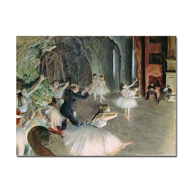 Trademark Global Edgar Degas "The Rehearsal of the Ballet on Stage" Canvas Art, 24" x 32" image 1