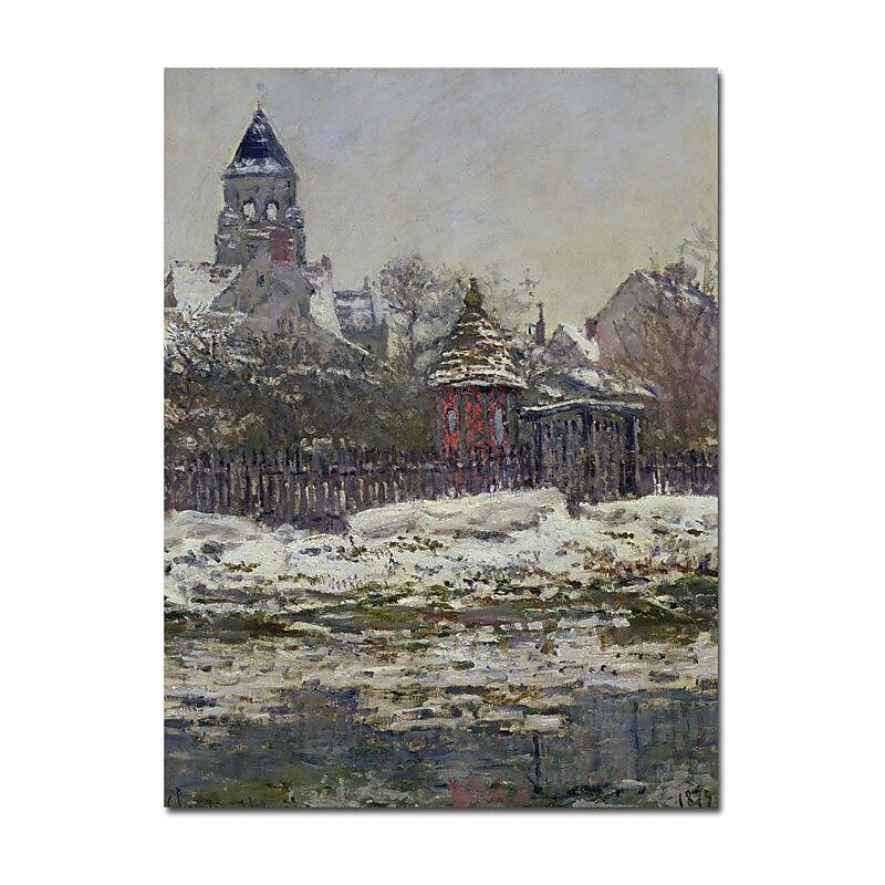 Trademark Global Claude Monet "The Church at Vetheuil 1879" Canvas Art, 19" x 14" image 1