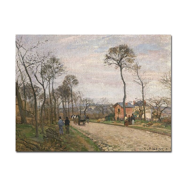 Trademark Global Camille Pissarro "The Road from Louveciennes, 1870" Canvas Art, 26" x 32" image 1