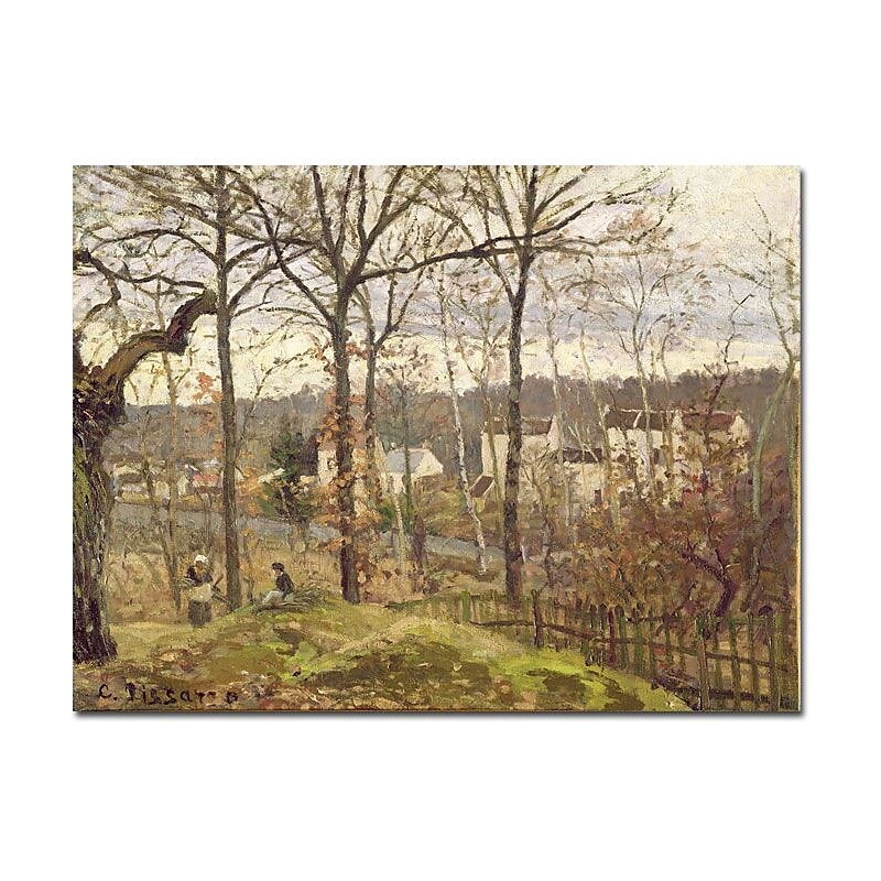 Trademark Global Camille Pissarro "Winter Landscape at Louveciennes 1873" Canvas Art, 18" x 24" image 1