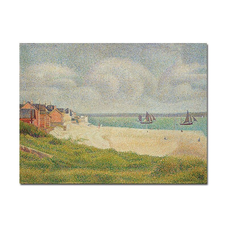Trademark Global Georges Seurat "Le Croty Looking Upstream 1889" Canvas Art, 18" x 24" image 1