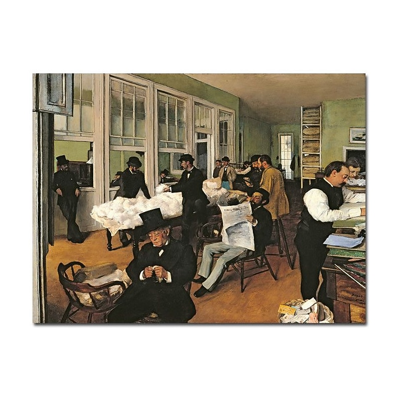 Trademark Global Edgar Degas "The Cotton Exchange, New Orleans, 1873" Canvas Art, 18" x 24" image 1