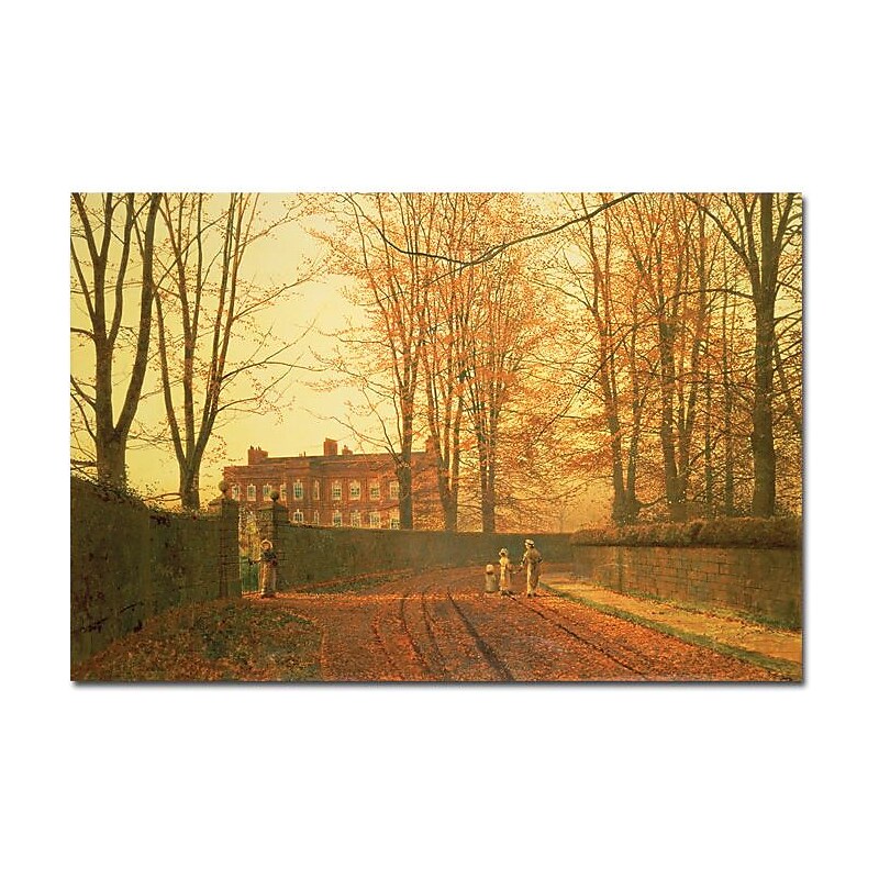 Trademark Global John Atkinson Grimshaw "Going to Church, 1880" Canvas Art, 16" x 24" image 1