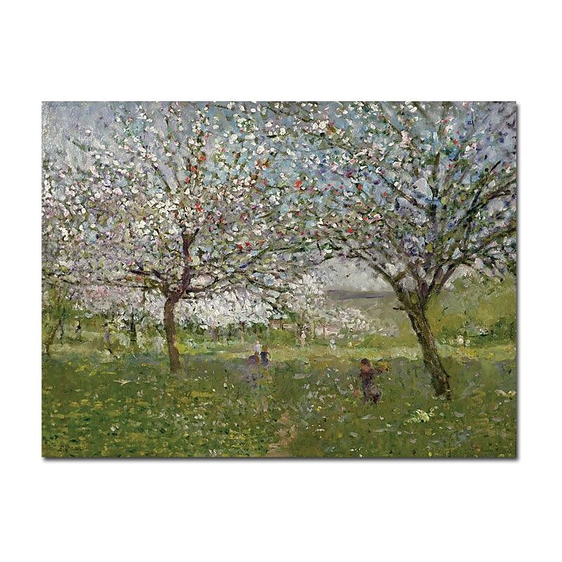 Trademark Global Ernest Quost "Apple Trees in Flower" Canvas Art, 14" x 19" image 1