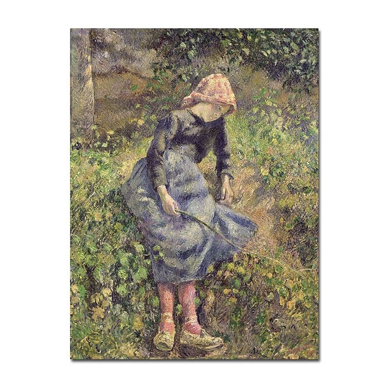 Trademark Global Camille Pissarro "Girl with a Stick 1881" Canvas Art, 32" x 26" image 1