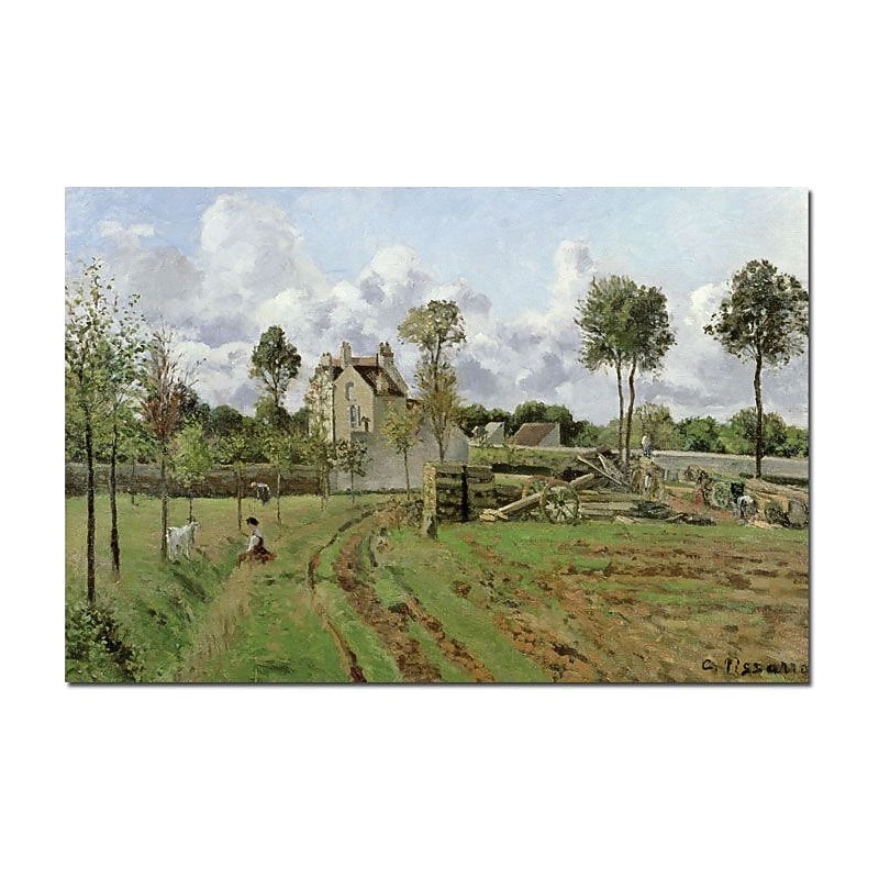 Trademark Global Camille Pissarro "Louveciennes, 1872" Canvas Art, 30" x 47" image 1
