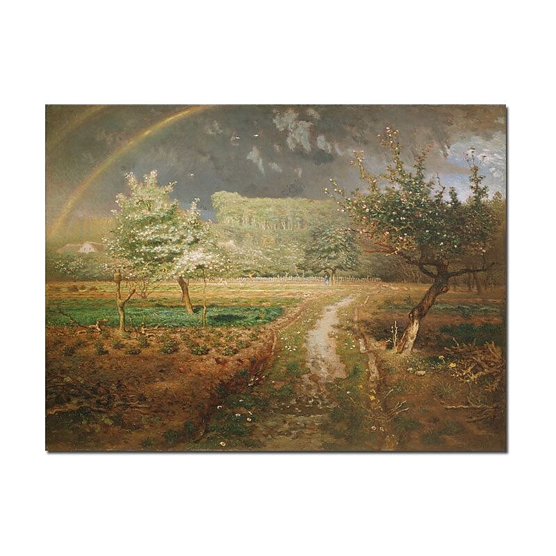 Trademark Global Jean Francois Millet "Spring at Barbizon, 1868" Canvas Art, 24" x 32" image 1
