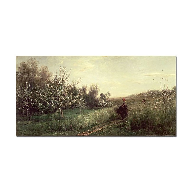 Trademark Global Charles Daubigny "Spring, 1857" Canvas Art, 24" x 47" image 1