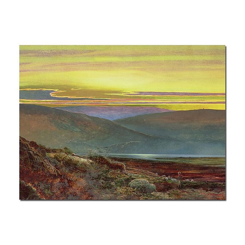 Trademark Global John Atkinson Grimshaw "A Lake Landscape at Sunset" Canvas Art, 24" x 32" image 1