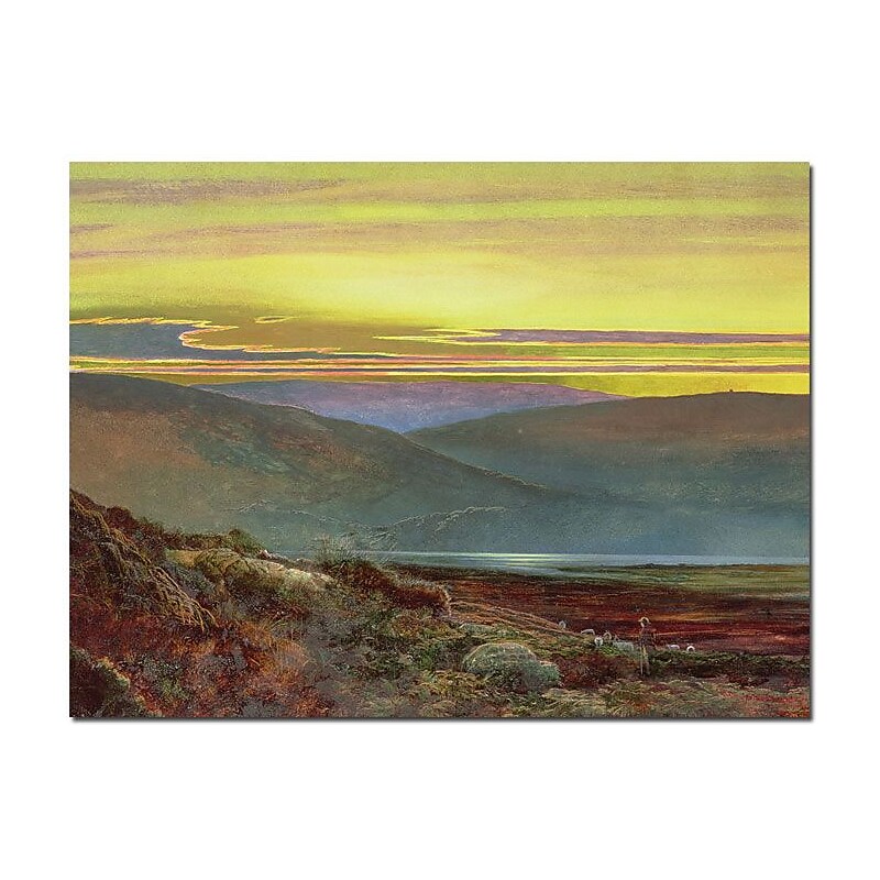 Trademark Global John Atkinson Grimshaw "A Lake Landscape at Sunset" Canvas Art, 35" x 47" image 1