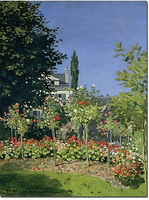 Trademark Global Claude Monet "Flowering Garden at Sainte Adresse" Canvas Art, 19" x 14"