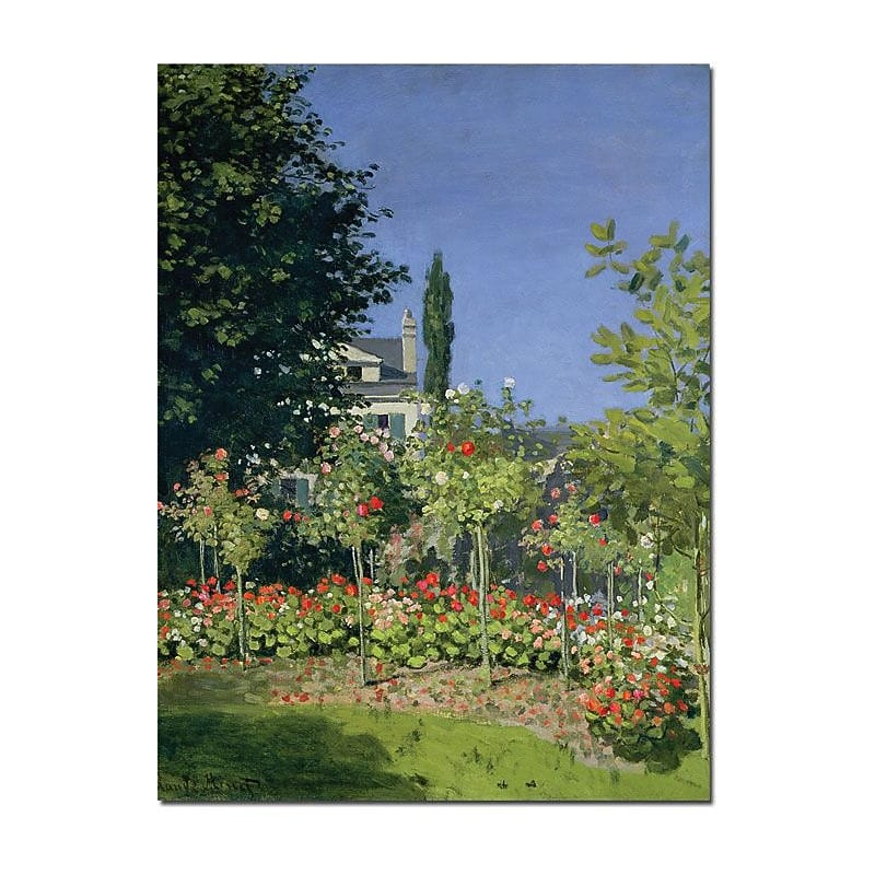 Trademark Global Claude Monet "Flowering Garden at Sainte Adresse" Canvas Art, 32" x 26" image 1