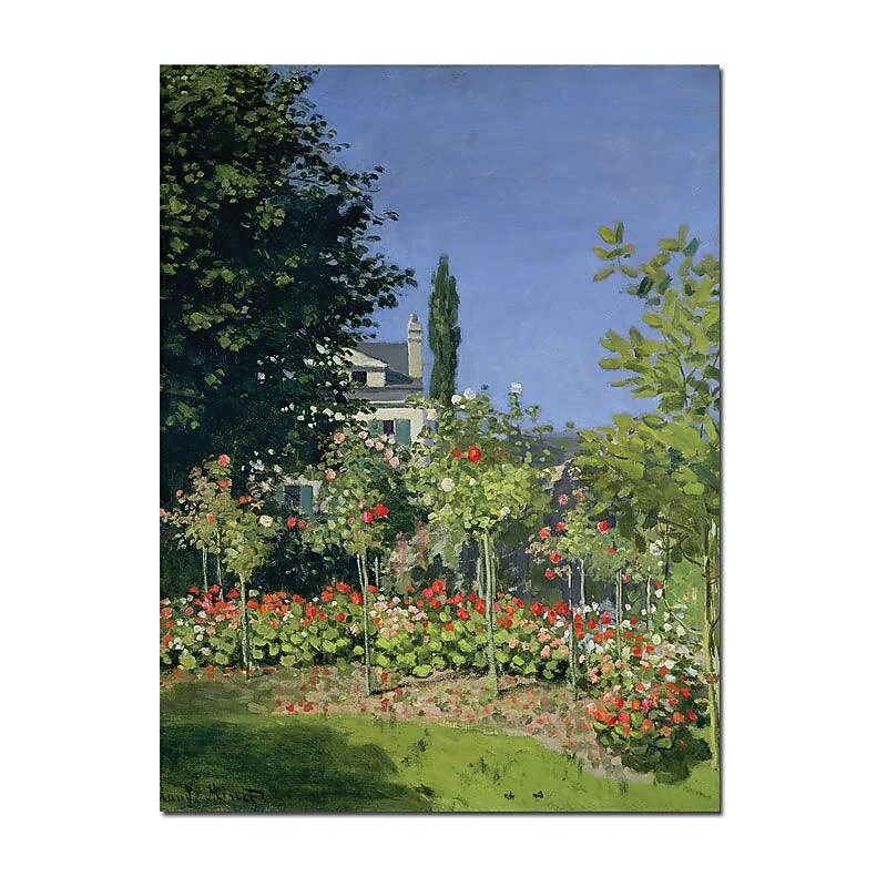Trademark Global Claude Monet "Flowering Garden at Sainte Adresse" Canvas Art, 47" x 35" image 1