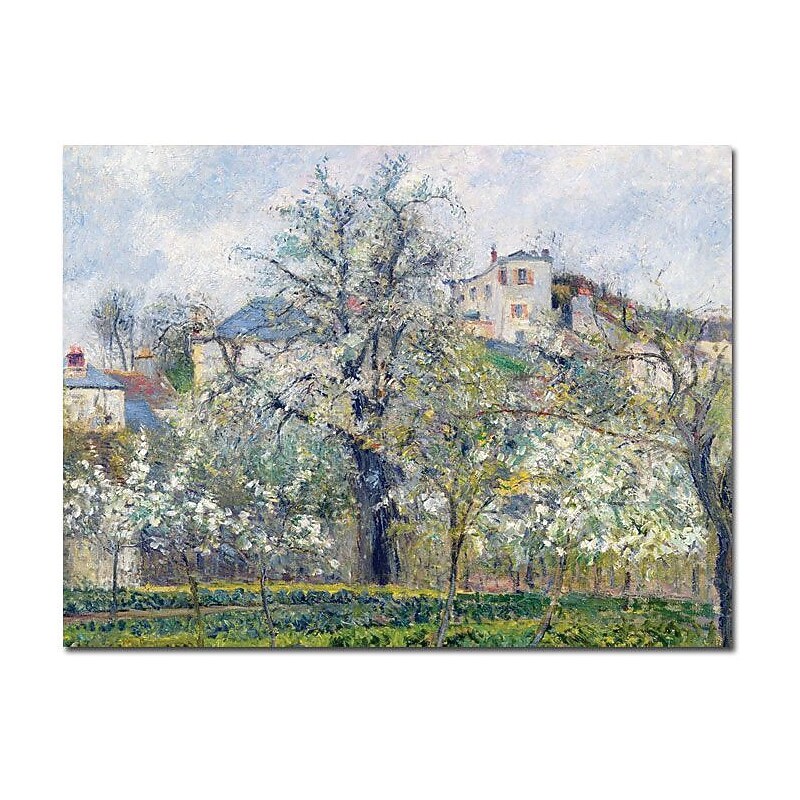 Trademark Global Camille Pissarro "The Garden at Pontoise 1877" Canvas Art, 35" x 47" image 1