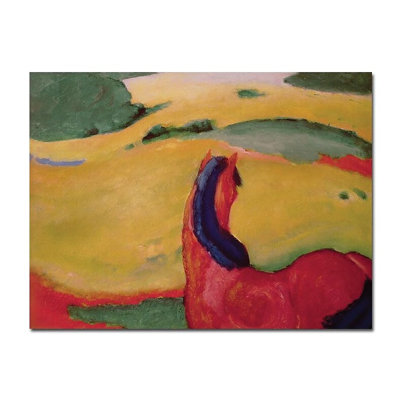 Trademark Global Franz Marc "Horse in a Landscape 1910" Canvas Art, 14" x 19" image 1
