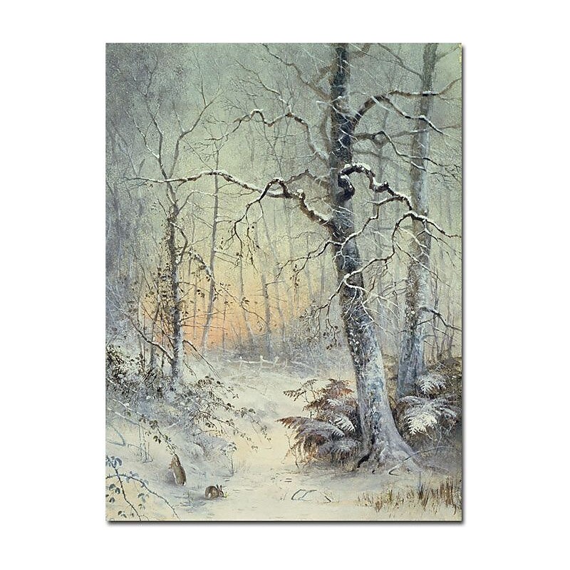 Trademark Global Joseph Farquharson "Winter Breakfast" Canvas Art, 47" x 35" image 1