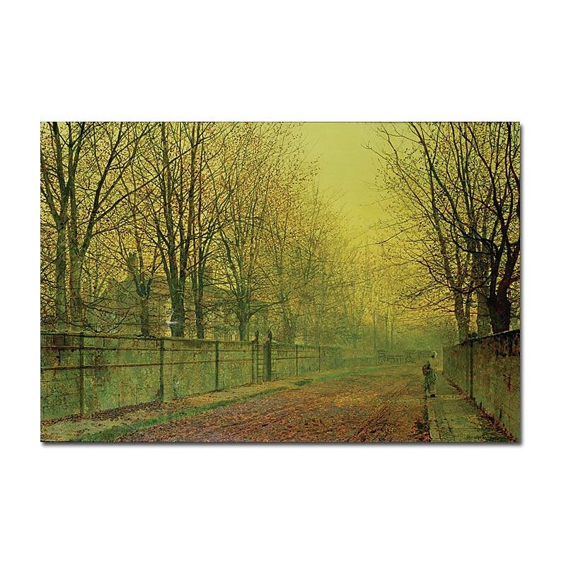Trademark Global John Atkinson Grimshaw "In the Golden Glow of Autumn" Canvas Art, 16" x 24" image 1