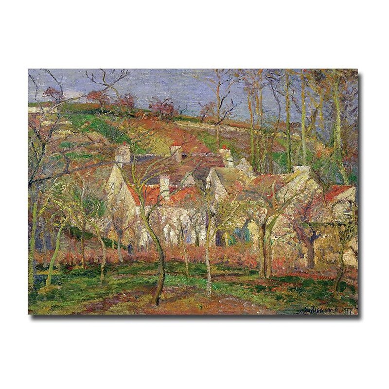 Trademark Global Camille Pissarro "Red Roofs, 1877" Canvas Art, 18" x 24" image 1