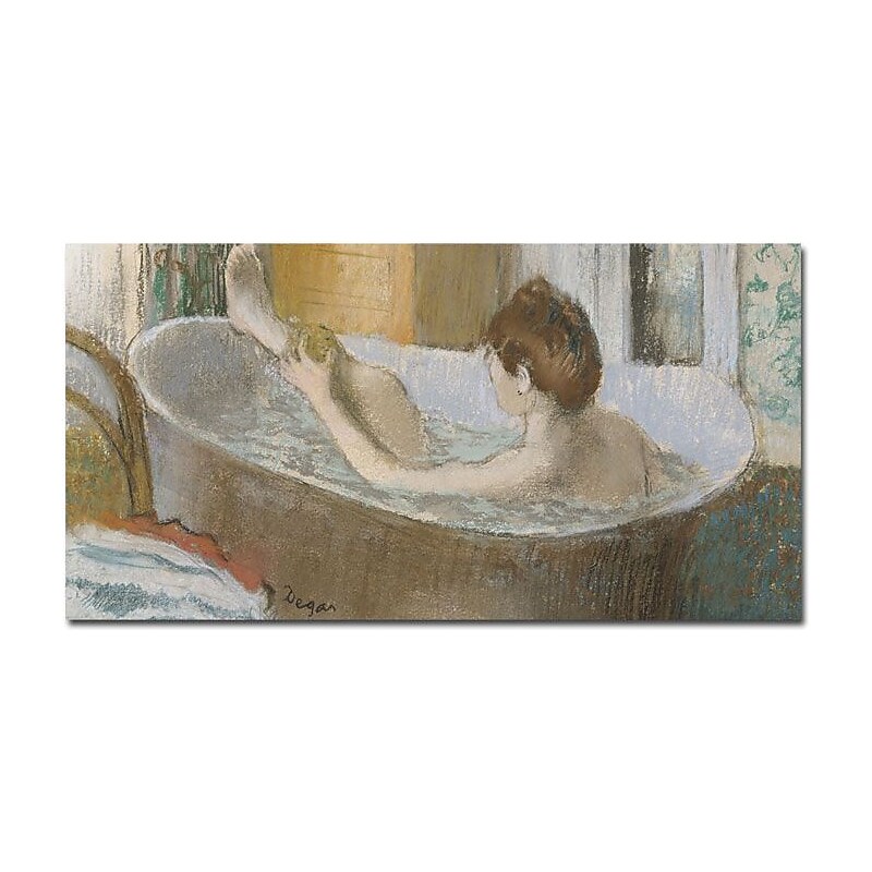 Trademark Global Edgar Degas "Woman in Her Bath 1883" Canvas Art, 24" x 47" image 1