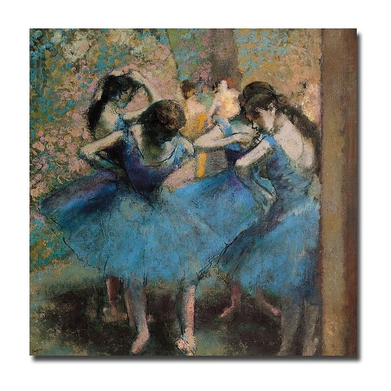 Trademark Global Edgar Degas "Dancers in Blue 1890" Canvas Art, 35" x 35" image 1