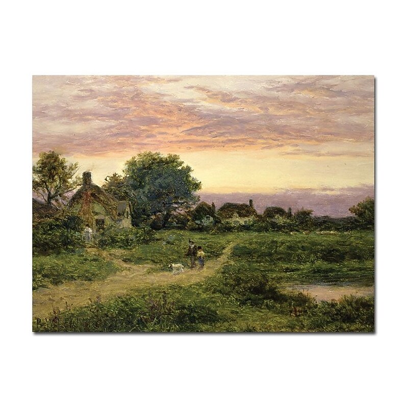 Trademark Global Benhamin Leader "Worcestershire Cottages 1912" Canvas Art, 35" x 47" image 1