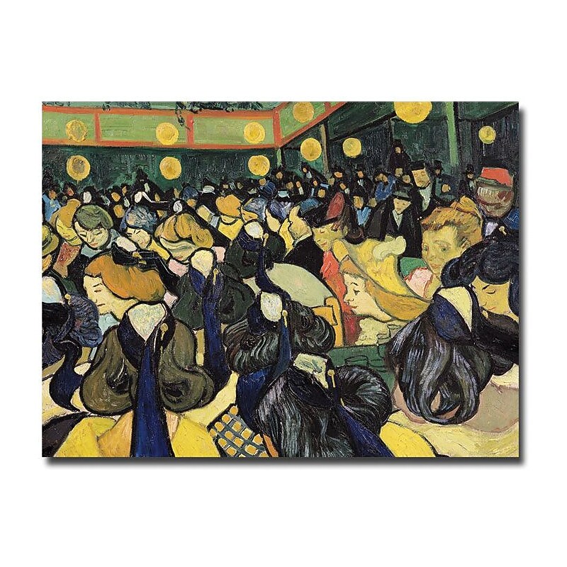 Trademark Global Vincent Van Gogh "The Dance Hall at Arles 1888" Canvas Art, 18" x 24" image 1