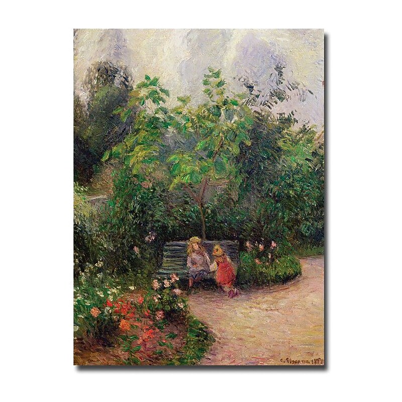 Trademark Global Camille Pissarro "Gardern at the Hermitage, Pontoise, 1877" Canvas Art, 47" x 35" image 1