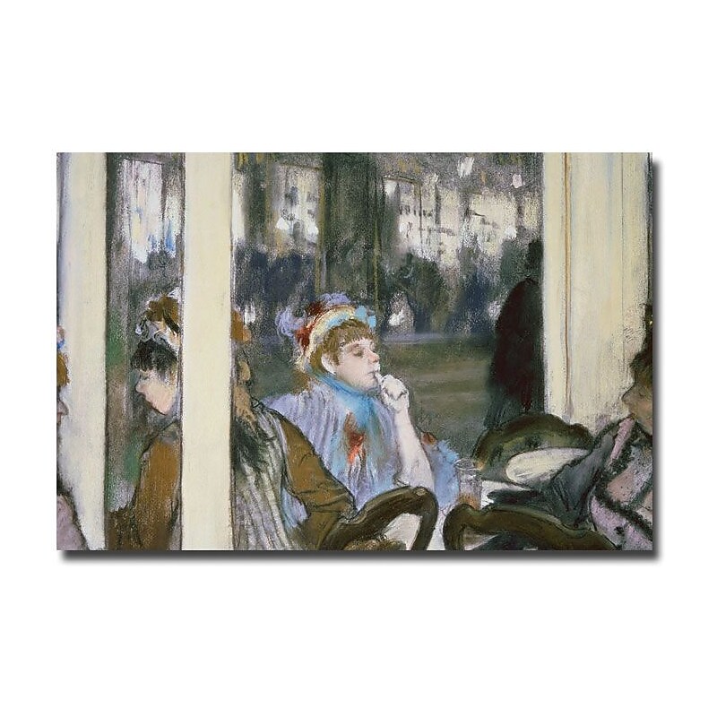 Trademark Global Edgar Degas "Women on a Cafe Terrace, 1877" Canvas Art, 30" x 47" image 1