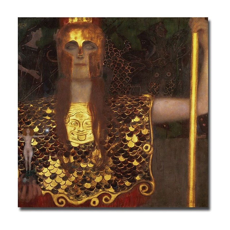 Trademark Global Gustav Klimt "Minerva" Canvas Art, 35" x 35" image 1