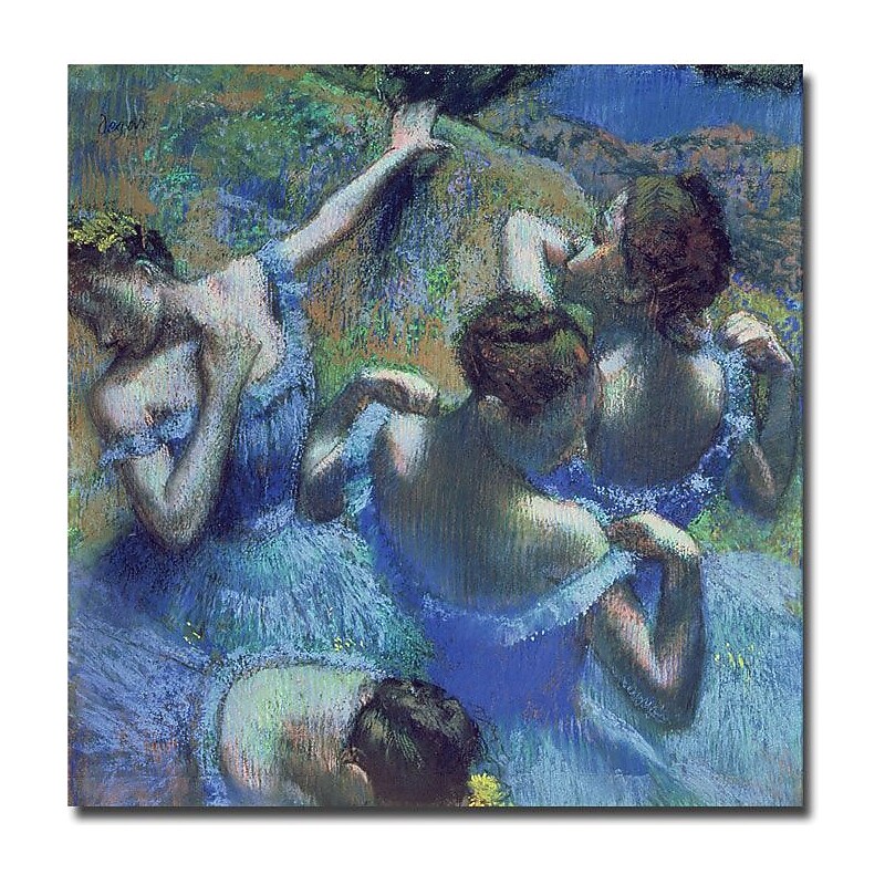 Trademark Global Edgar Degas "Blue Dancers 1899" Canvas Art, 18" x 18" image 1