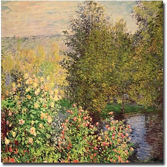 Trademark Global Claude Monet "Corner of the Garden at Montgeron, 1876" Canvas Art, 24" x 24"