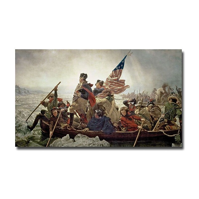 Trademark Global Emanuel Leutze "Washington Crossing Delaware River in 1776" Canvas Art, 30" x 47" image 1