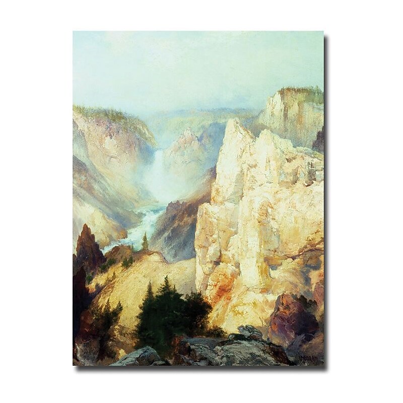 Trademark Global Thomas Moran "Grand Canyon of Yellowstone" Canvas Art, 26" x 32" image 1