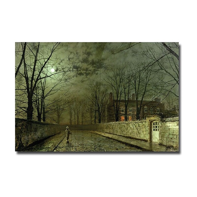 Trademark Global John Atkinson Grimshaw "Silver Moonlight, 1880" Canvas Art, 16" x 24" image 1