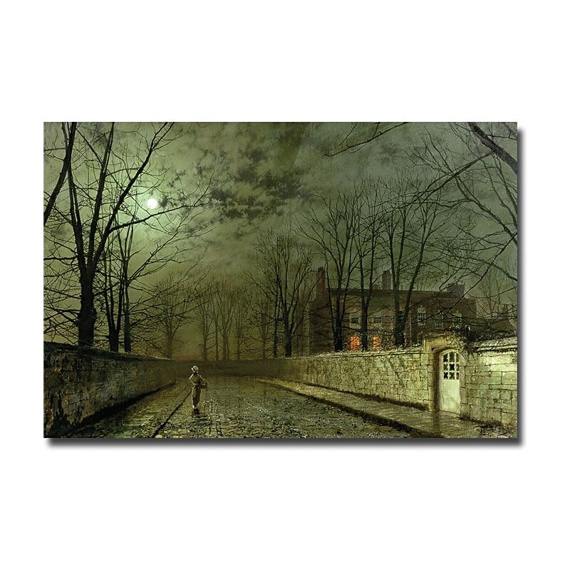 Trademark Global John Atkinson Grimshaw "Silver Moonlight, 1880" Canvas Art, 30" x 47" image 1