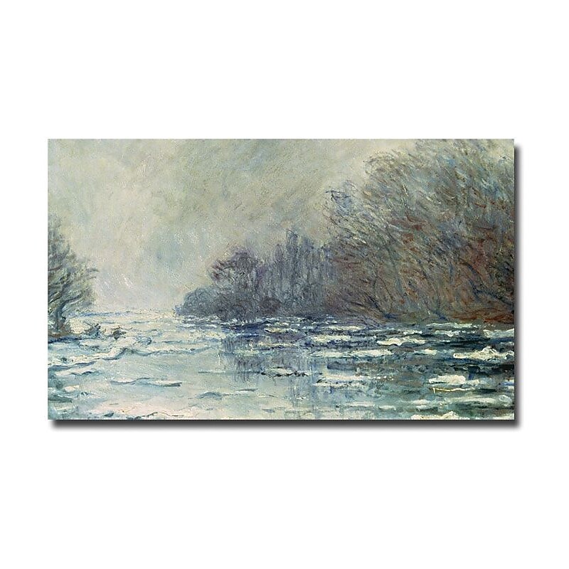 Trademark Global Claude Monet "The Break up at Vetheuil, 1883" Canvas Art, 30" x 47" image 1
