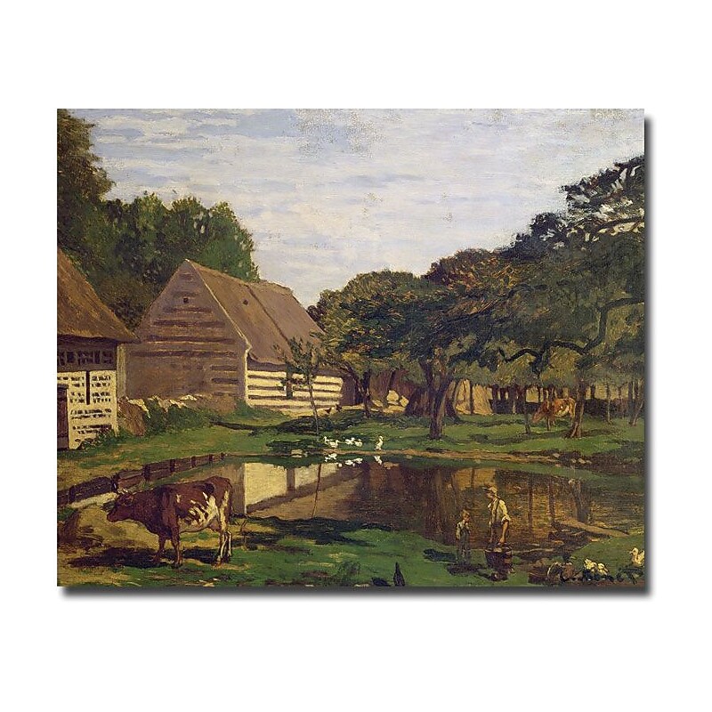 Trademark Global Claude Monet "A Farmyard in Normandy, 1863" Canvas Art, 18" x 24" image 1