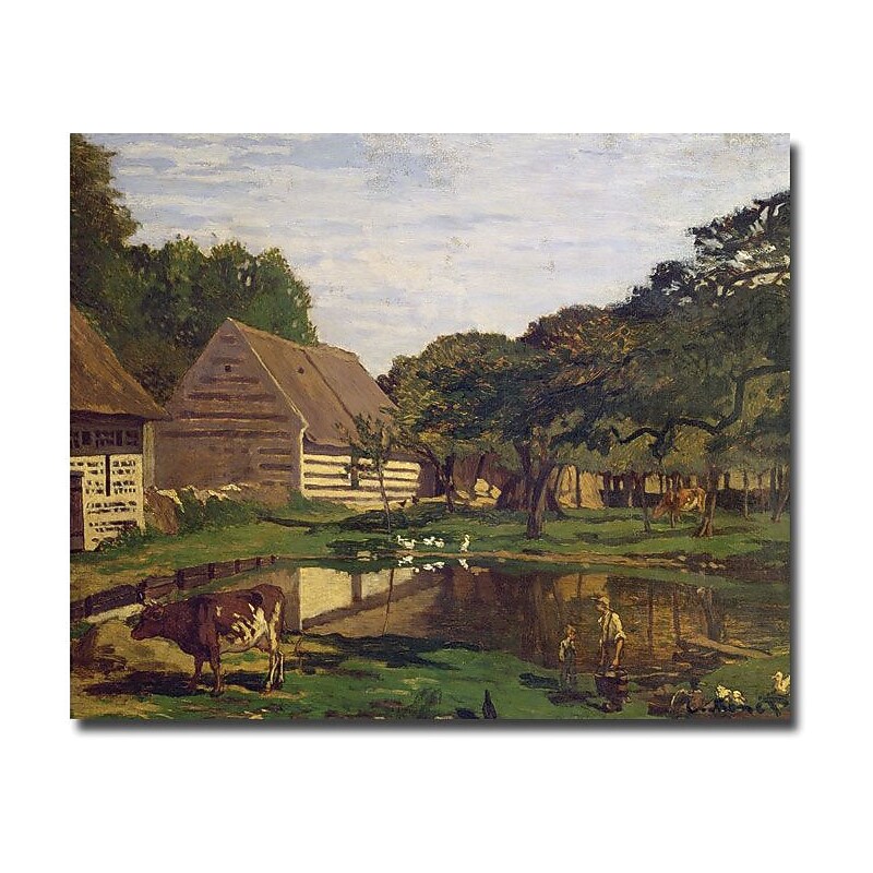 Trademark Global Claude Monet "A Farmyard in Normandy, 1863" Canvas Art, 35" x 47" image 1