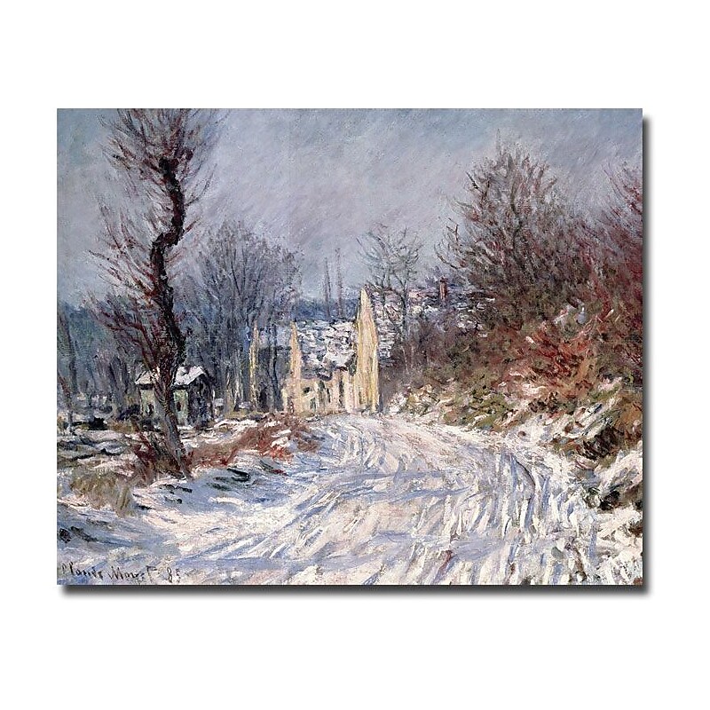 Trademark Global Claude Monet "The Road of Giverny Winter 1885" Canvas Art, 35" x 47" image 1