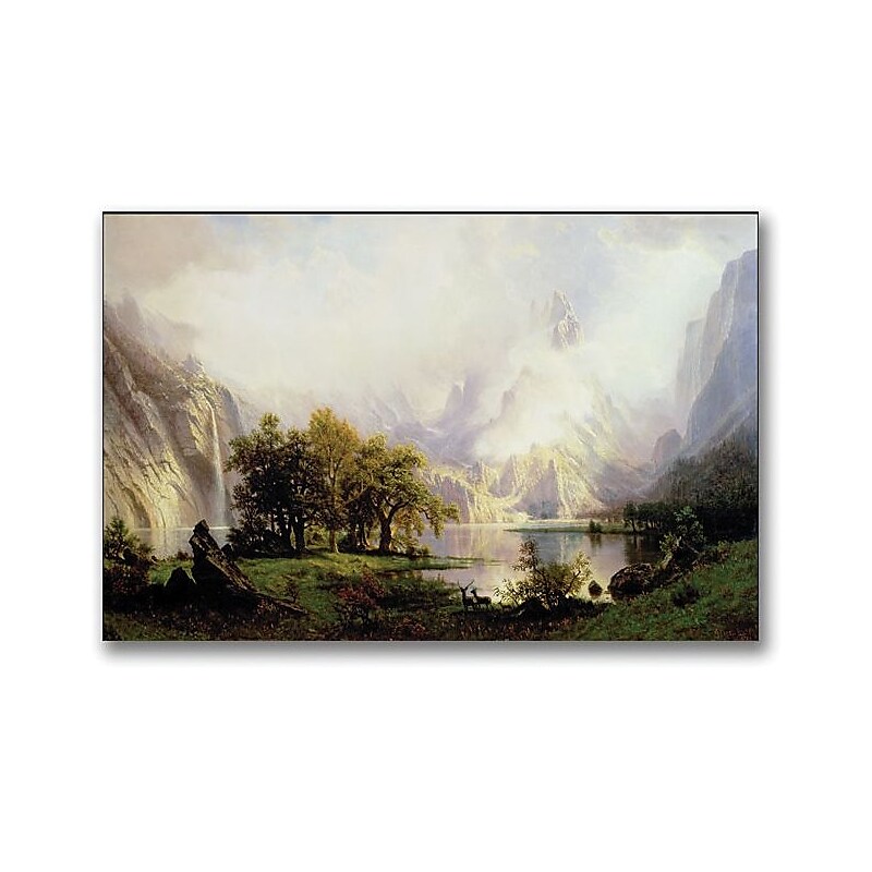 Trademark Global Albert Biersdant "Rocky Mountain Landscape, 1870" Canvas Art, 16" x 24" image 1