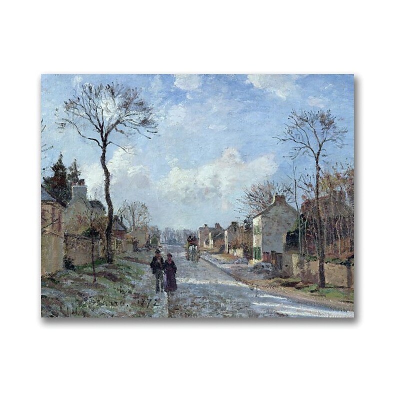 Trademark Global Camille Pissarro "The Road to Louveciennes" Canvas Art, 18" x 24" image 1