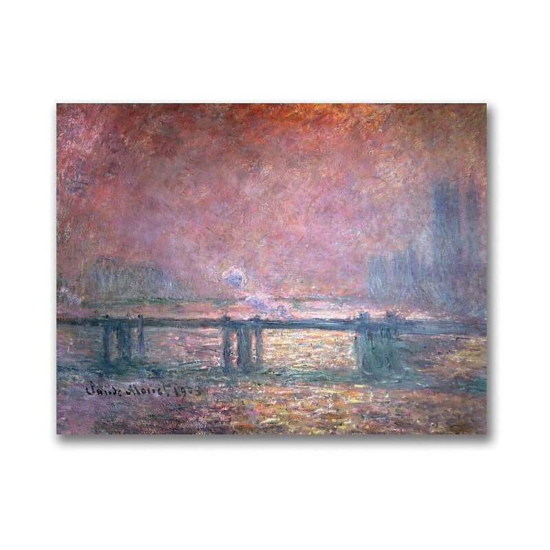 Trademark Global Claude Monet "The Thames at Charing Cross" Canvas Art, 18" x 24" image 1