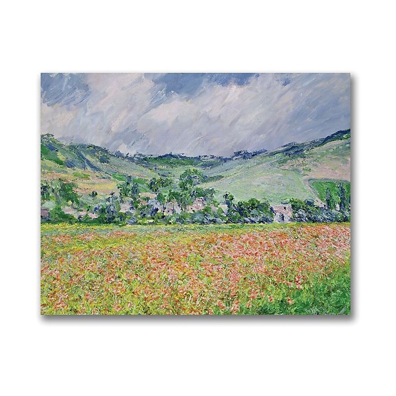 Trademark Global Claude Monet "The Poppy Field near Giverny" Canvas Art, 18" x 24" image 1