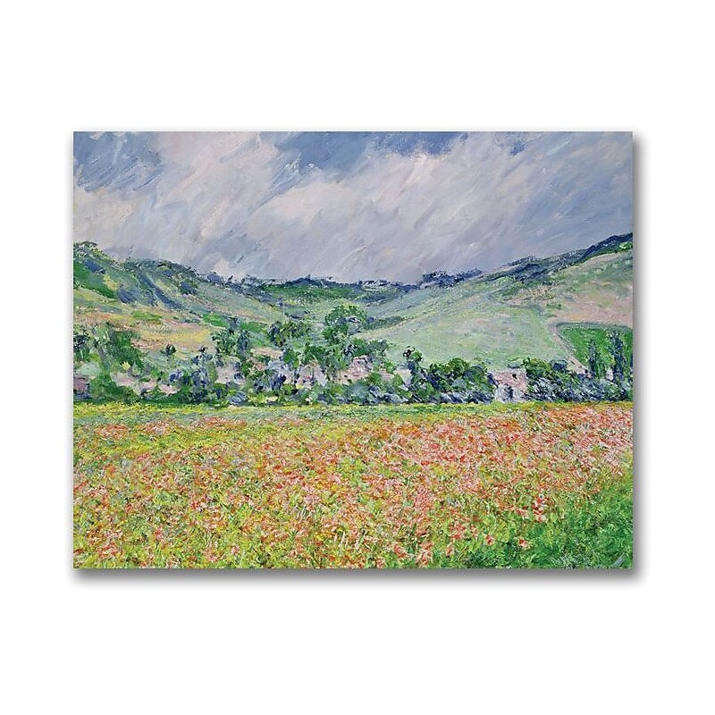 Trademark Global Claude Monet "The Poppy Field near Giverny" Canvas Art, 35" x 47" image 1