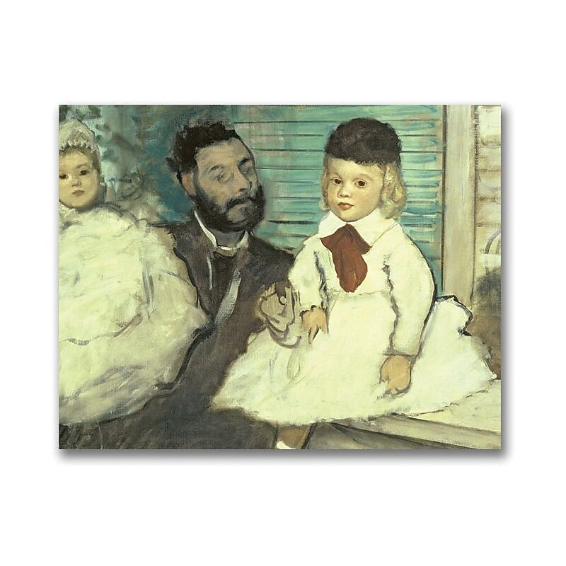 Trademark Global Edgar Degas "Comte Le Pic and his Sons" Canvas Art, 26" x 32" image 1