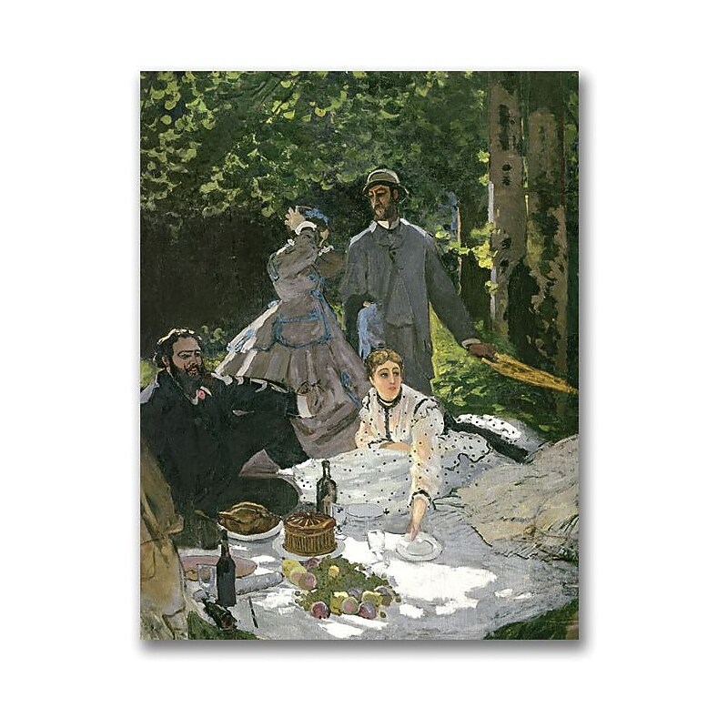 Trademark Global Claude Monet "Dejeuner sur l'Herbe, Chailly" Canvas Art, 32" x 24" image 1
