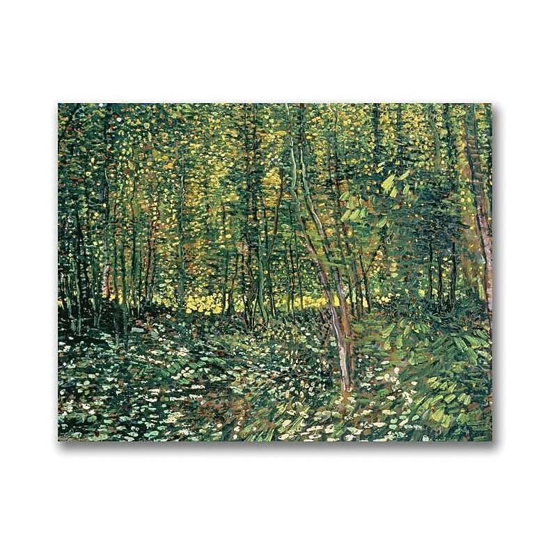 Trademark Global Vincent Van Gogh "Trees and Undergrowth, 1887" Canvas Art, 26" x 32" image 1