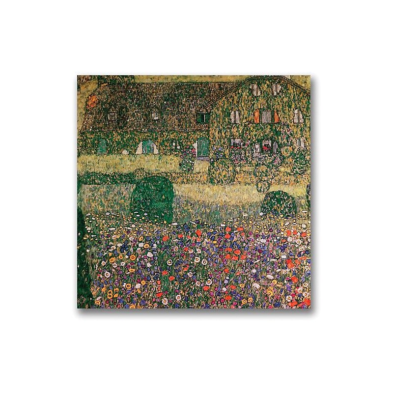 Trademark Global Gustav Klimt "Country House" Canvas Art, 18" x 18" image 1